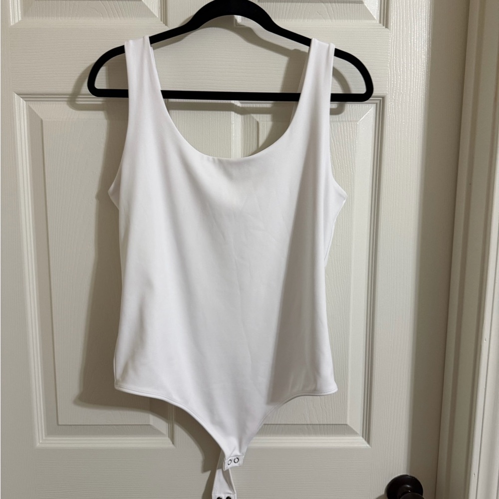 Express White Sleeveless Bodysuit